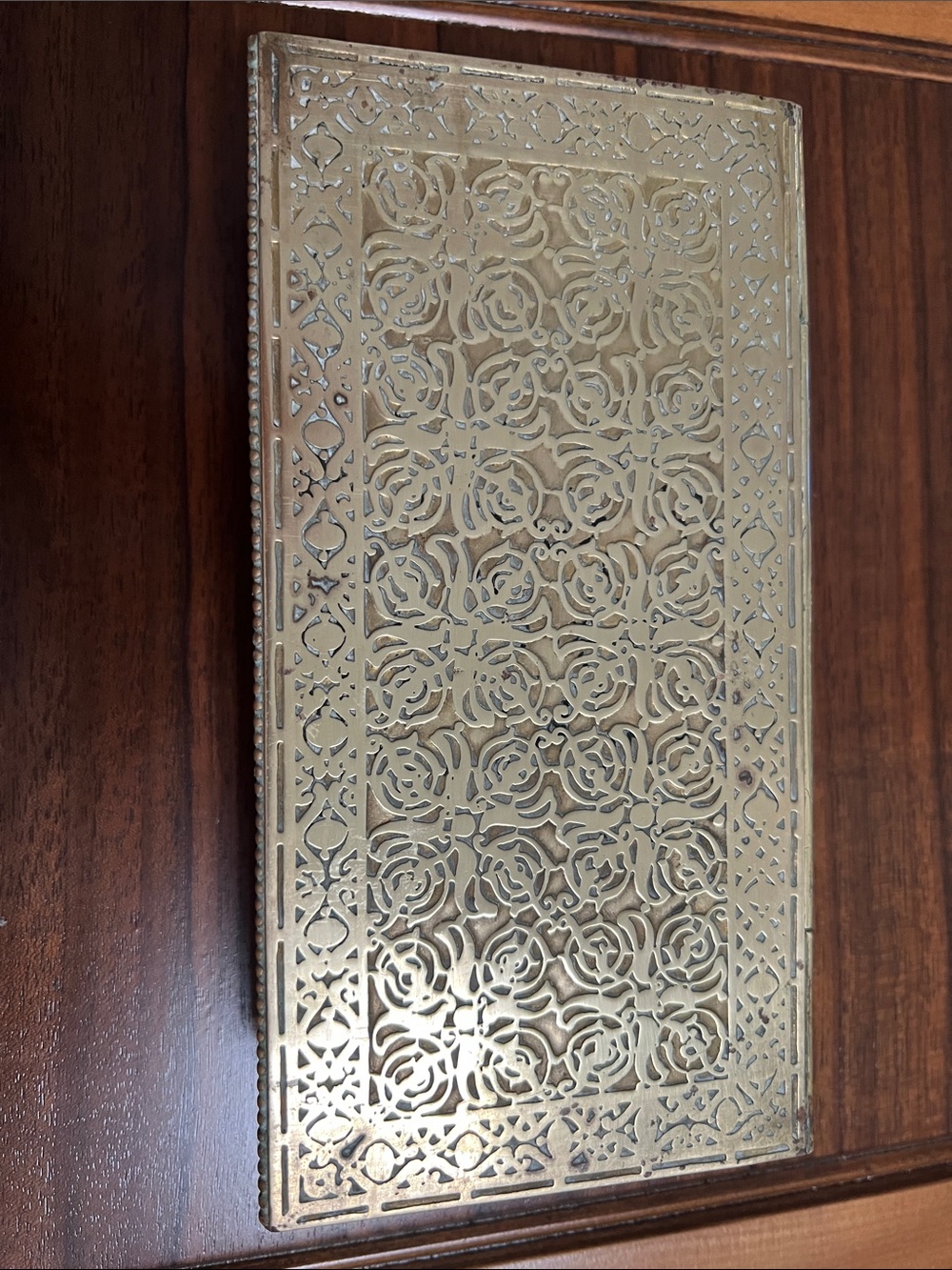Brass, Wood Lined Box
